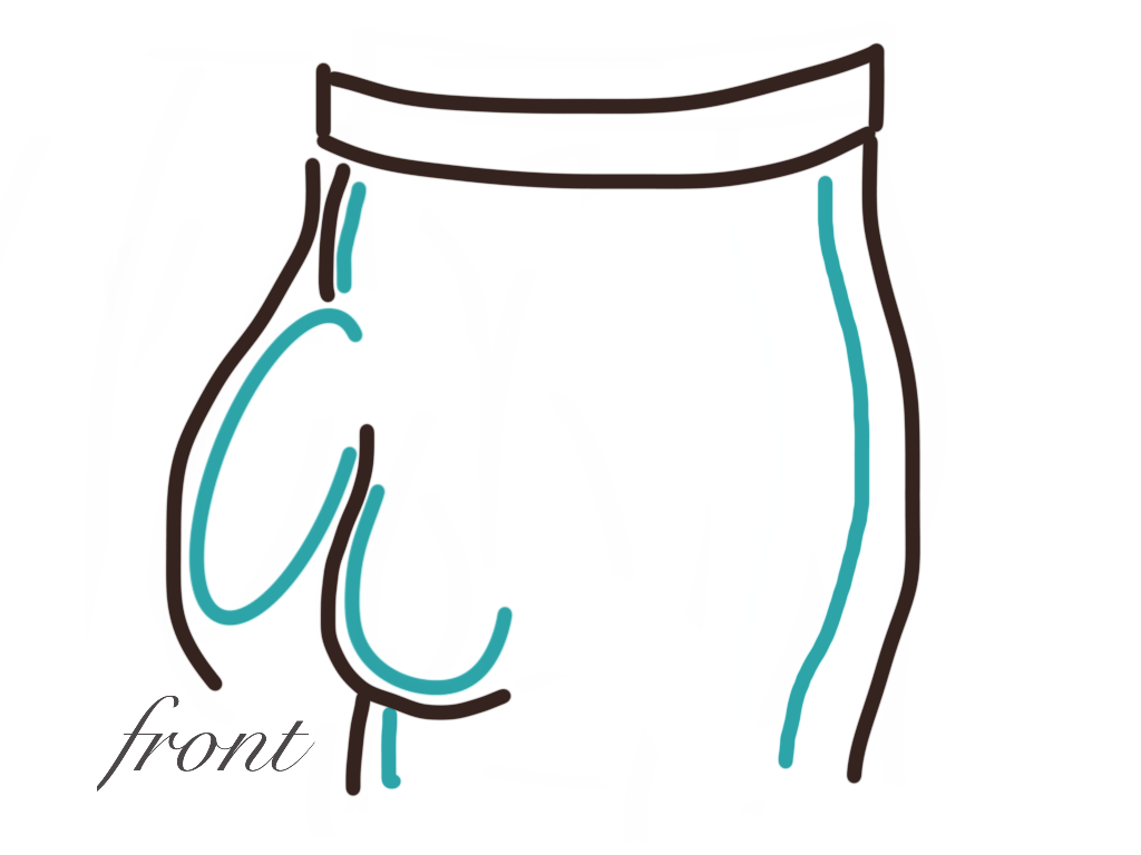 陰嚢分離型パンツの着用イメージ