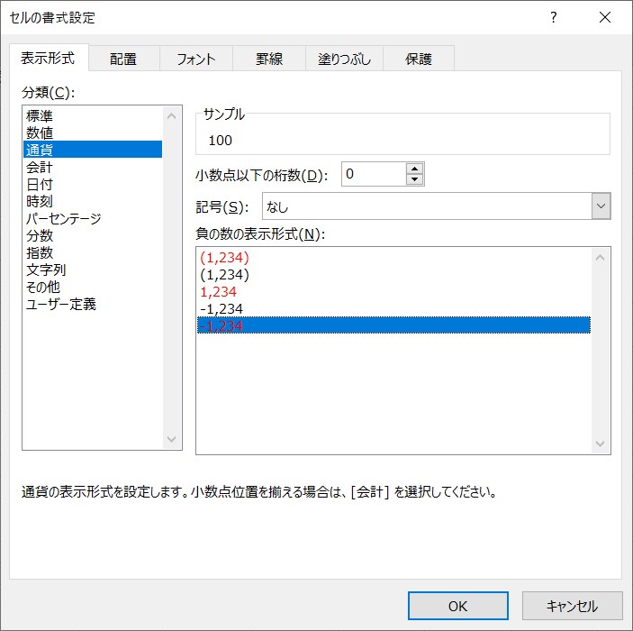 書式設定